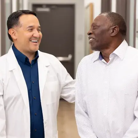 Doctor with patient
