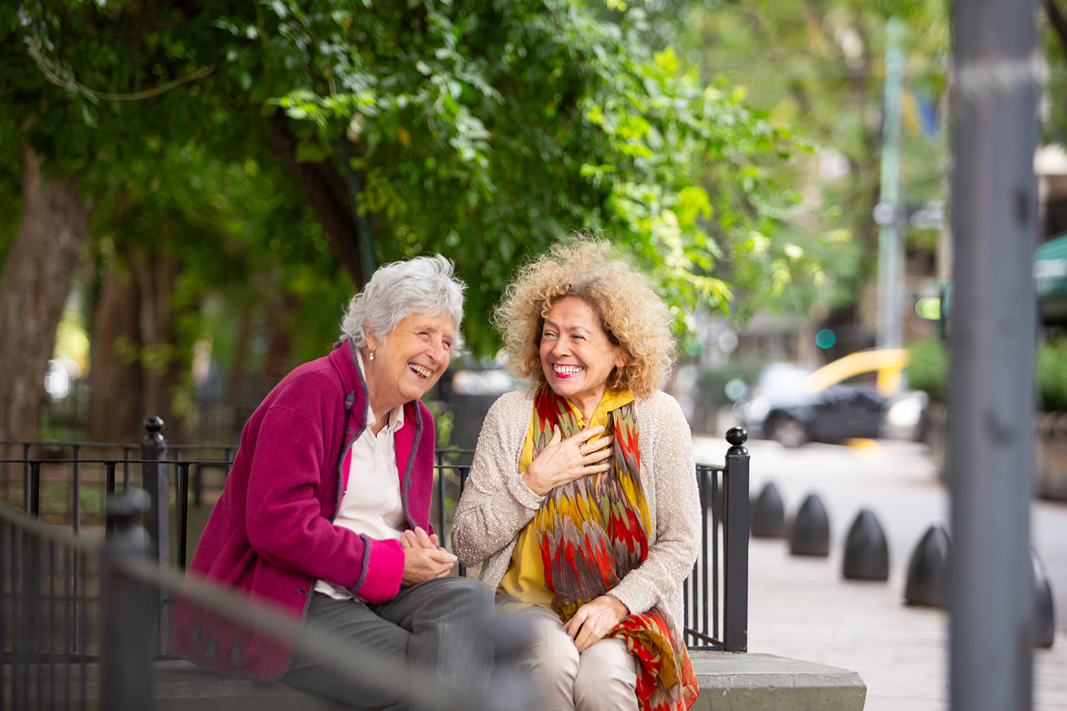 Seniors connecting over a lovely chat