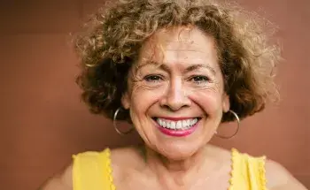 An older woman smiling