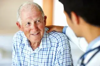 Patient with doctor